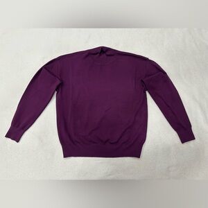 Women’s Purple Sweater Turtleneck Long Sleeve Elastic Size L